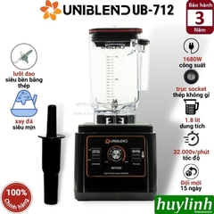 Máy xay sinh tố công nghiệp Uniblend UB-712 - 1680W - Dung tích 1.8 lít