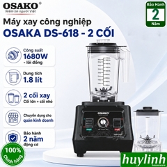 Máy xay sinh tố công nghiệp Osako DS-618 - 1.75 lít - 2 cối xay - 1680W