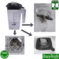 Máy xay sinh tố công nghiệp Osako DS-618 - 1.75 lít - 2 cối xay - 1680W