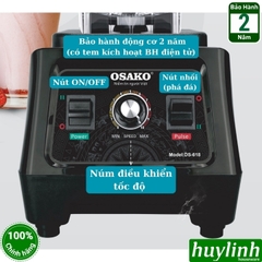 Máy xay sinh tố công nghiệp Osako DS-618 - 1.75 lít - 2 cối xay - 1680W