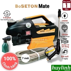 Máy Xịt Rửa Xe Cao Áp BoSeton Mate - 2400W [Model 2022] - Tặng Thân Nối Dài