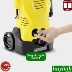 Máy rửa xe cao áp Karcher K3 (1.601-890.0) - Nâng cấp K2 360 - Tặng kèm bàn chải chà rửa
