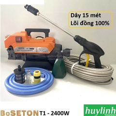 Máy Xịt Rửa Xe BoSeton T1 - 2400W - Tặng Bộ Khớp Đầu Ra - Dây 15 Mét (Osaka)