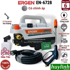 Máy Xịt Rửa Xe Chỉnh Áp Ergen EN-6728 - 2800W - Motor Cảm Ứng Từ Lõi Đồng