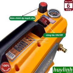 Máy xịt rửa xe chỉnh áp Hukan HK-CWM3000 - 3000W - Motor lõi đồng - Tặng khớp nối nhanh đầu ra