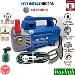 Máy Xịt Rửa Xe Chỉnh Áp Hyundai HRC906 - 1500W - Tặng Béc Rửa Máy Lạnh