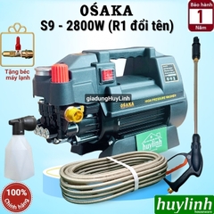 Máy rửa xe chỉnh áp Osaka S9 [R1 đổi tên] - 2800W - Dây 15 mét - tặng béc rửa máy lạnh