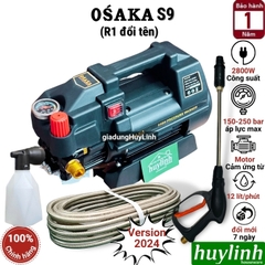 Máy rửa xe chỉnh áp Osaka S9 [R1 đổi tên] - 2800W - Dây 15 mét - tặng béc rửa máy lạnh