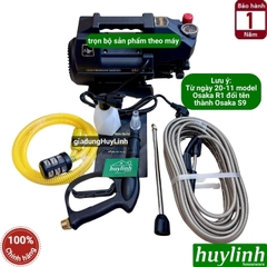Máy rửa xe chỉnh áp Osaka S9 [R1 đổi tên] - 2800W - Dây 15 mét - tặng béc rửa máy lạnh