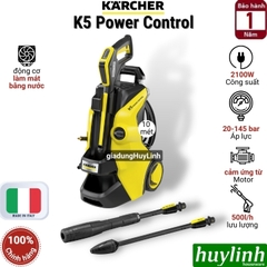 Máy xịt rửa xe cao áp Karcher K5 Power Control - Made in Italy - Tặng1 chai hoá chất.