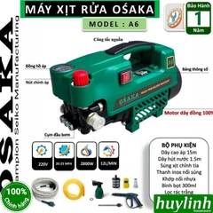 Máy xịt rửa xe chỉnh áp Osaka A6 - 2800W - motor cảm ứng từ lõi đồng