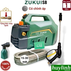 Máy Xịt Rửa Xe Chỉnh Áp Zukui S8 - 3000W - Model 2022 - Tặng Béc Rửa Máy Lạnh, Điều Hoà