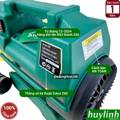 Máy rửa xe chỉnh áp Zukui Z60 (RS3 đổi tên) - 2400W - Motor từ - Tặng béc rửa máy lạnh + Thân nối súng