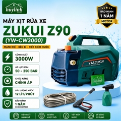 Máy xịt rửa xe chỉnh áp Zukui Z90 (YW-CW3000) - 3000W - Motor cảm ứng từ - Dây 15 mét
