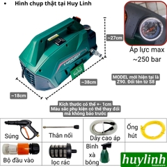 Máy xịt rửa xe chỉnh áp Zukui Z90 (S8 đổi tên) - 3000W - Motor cảm ứng từ - Dây 15 mét
