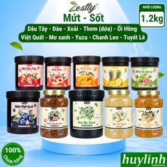 (1.2kg) Mứt sốt Zestty - Dâu Tây - Đào - Xoài - Thơm (dứa) - Ổi Hồng  Việt Quất - Mơ xanh - Yuzu - Chanh Leo - Tuyết Lê