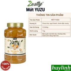 Mứt sốt Zestty 1.2kg - mơ xanh - kiwi - táo gai - tuyết lê - hoa cúc - quế hoa - yuzu - chanh leo