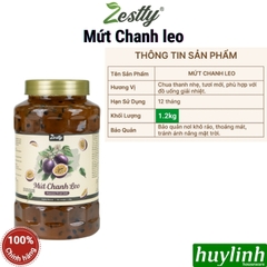 Mứt sốt Zestty 1.2kg - mơ xanh - kiwi - táo gai - tuyết lê - hoa cúc - quế hoa - yuzu - chanh leo