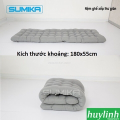 Nệm ghế giường xếp sumika (185x55cm) và Hakawa ( 160x58cm)