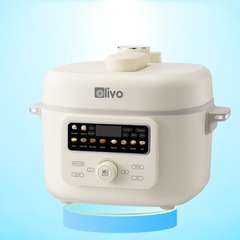 Nồi áp suất điện đa năng Olivo PC40 - 4 lít - 1300W - 2 nắp nồi - 10 menu