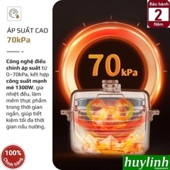 Nồi áp suất điện đa năng Olivo PC40 - 4 lít - 1300W - 2 nắp nồi - 10 menu