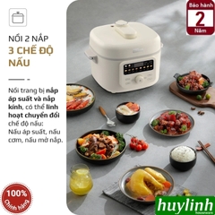 Nồi áp suất điện đa năng Olivo PC40 - 4 lít - 1300W - 2 nắp nồi - 10 menu