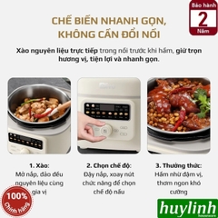 Nồi áp suất điện đa năng Olivo PC40 - 4 lít - 1300W - 2 nắp nồi - 10 menu