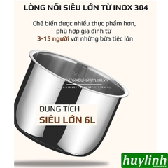 Nồi áp suất điện đa năng Olivo PC60 - 6 lít - 1000W - 16 chức năng