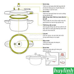 Nồi áp suất Inox PoongNyun SQS11-20C - 3.5 lít - made in Hàn Quốc