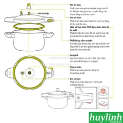 Nồi áp suất Inox đáy từ PoongNyun HCPC(IH)-24C - 6 lít - Made in Hàn Quốc