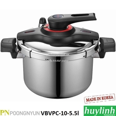 Nồi Áp Suất Inox Đáy Từ PoongNyun VTGPC-10 - 5.5 Lít - Made In Hàn Quốc