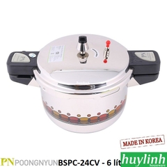 Nồi áp suất Inox PoongNyun BSPC-24CV - 6 lít - Made in Hàn Quốc