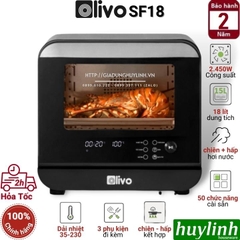 Nồi chiên không dầu - hấp hơi nước Olivo SF18 - 18 lít - 50 menu