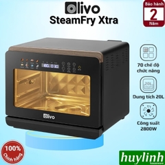 Nồi chiên không dầu - hấp hơi nước Olivo SteamFry Xtra - 20 lít - 70 Menu - Thế hệ 2