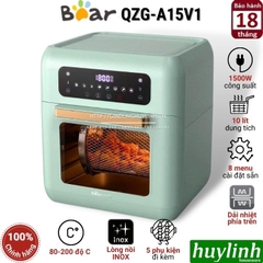 Nồi Chiên Không Dầu Bear QZG-A15V1 - 10 Lít - 8 Chức Năng