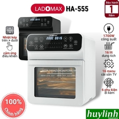 Nồi chiên không dầu điện tử Ladomax HA-555 - 16 lít