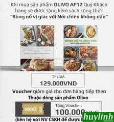 Nồi chiên không dầu điện tử Olivo AF12 - 12 lít - Tặng Voucher + Sách HD nấu ăn