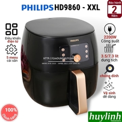 Nồi chiên không dầu điện tử Philips HD9860/90 - size XXL - chính hãng