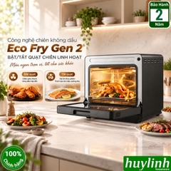 Mẫu mới 2026 - Nồi chiên không dầu hấp hơi nước Olivo SF1800 Ultra - Dung tích 18 lít - 100 menu nấu nướng