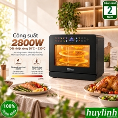 Mẫu mới 2026 - Nồi chiên không dầu hấp hơi nước Olivo SF1800 Ultra - Dung tích 18 lít - 100 menu nấu nướng