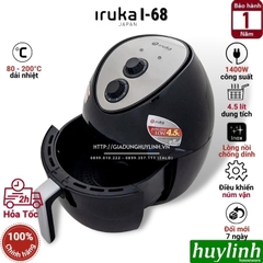 Nồi chiên không dầu Iruka I-68 - 4.5 lít - 1400W