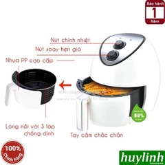 Nồi chiên không dầu Iruka I-68 - 4.5 lít - 1400W