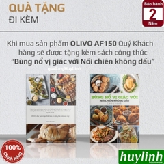Nồi chiên không dầu điện tử Olivo AF150 - mẫu mới 2024 - 2500W - 16 chức năng