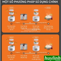 Nồi hầm chậm, chưng yến, nấu cách thuỷ 2Good A600 - 1.5 lít - 2 tầng - Tặng sách ăn dặm