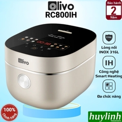 Nồi cơm điện cao tần Olivo RC-800IH - Lòng nồi inox 316 1.5 lít - chống dính tự nhiên