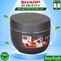 Nồi cơm điện cao tần áp suất tuần hoàn Sharp KS-XW181V-S - 1.8 lít