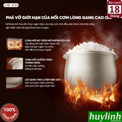 Nồi cơm điện lòng gang tráng men Bear RC-4H40Y - 1.5 lít
