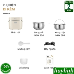 Nồi cơm điện cao tần Olivo RC-600IH - lòng nồi inox 304 - 1.2 lít