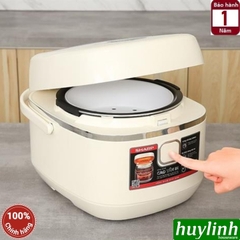 Nồi cơm điện tử cao tần IH Sharp KS-IH10IX-WH (1 lít) - KS-IH18IX-WH (1.8 lít) - 10 chức năng