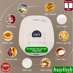 Nồi cơm điện tử cao tần IH Sharp KS-IH10IX-WH (1 lít) - KS-IH18IX-WH (1.8 lít) - 10 chức năng